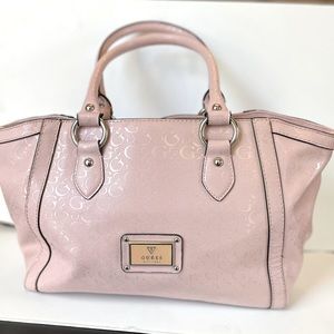 Guess Satchel Hand Bag Light Pink